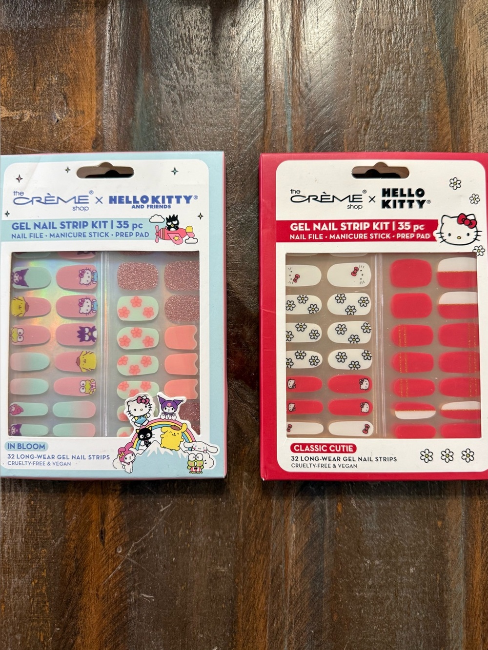 The Crème Shop x Hello Kitty Sanrio Gel Nail Strip Kits Set of 2 NWT